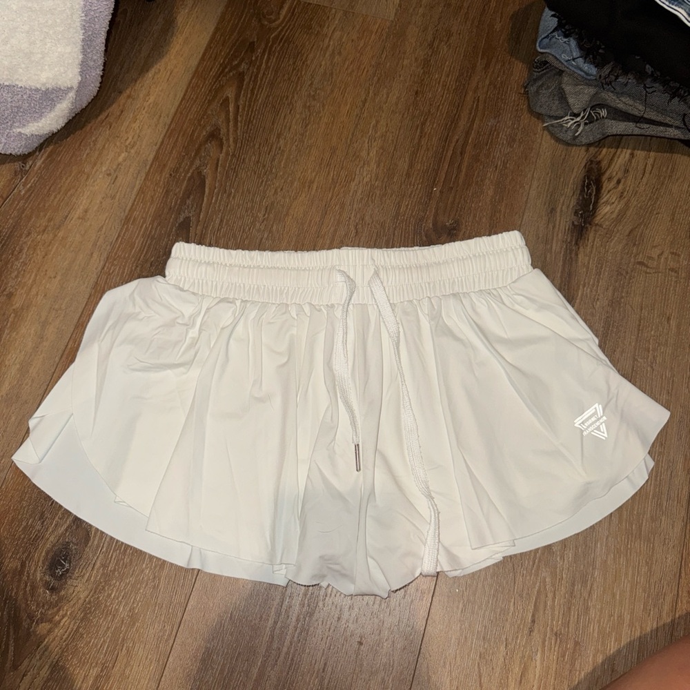 White Women's Athletic Shorts
